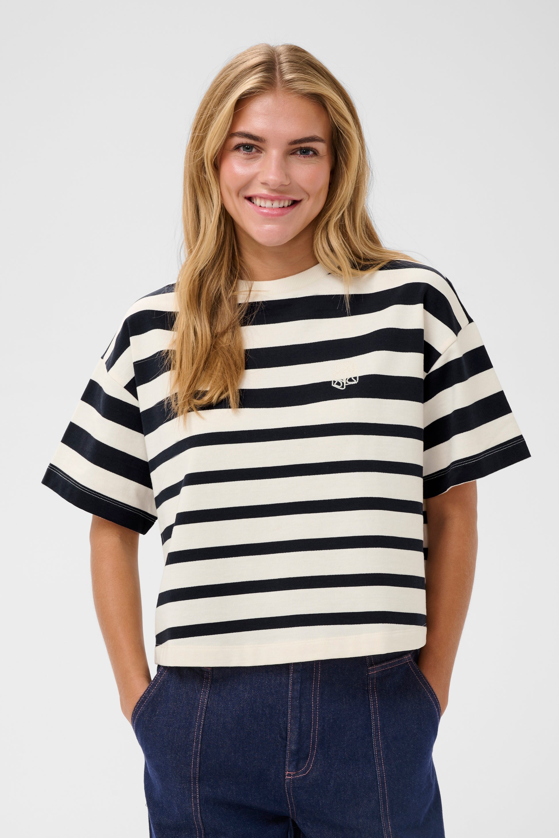 Philene Stripe Shirt by Saint Tropez Tee Shirt Saint Tropez