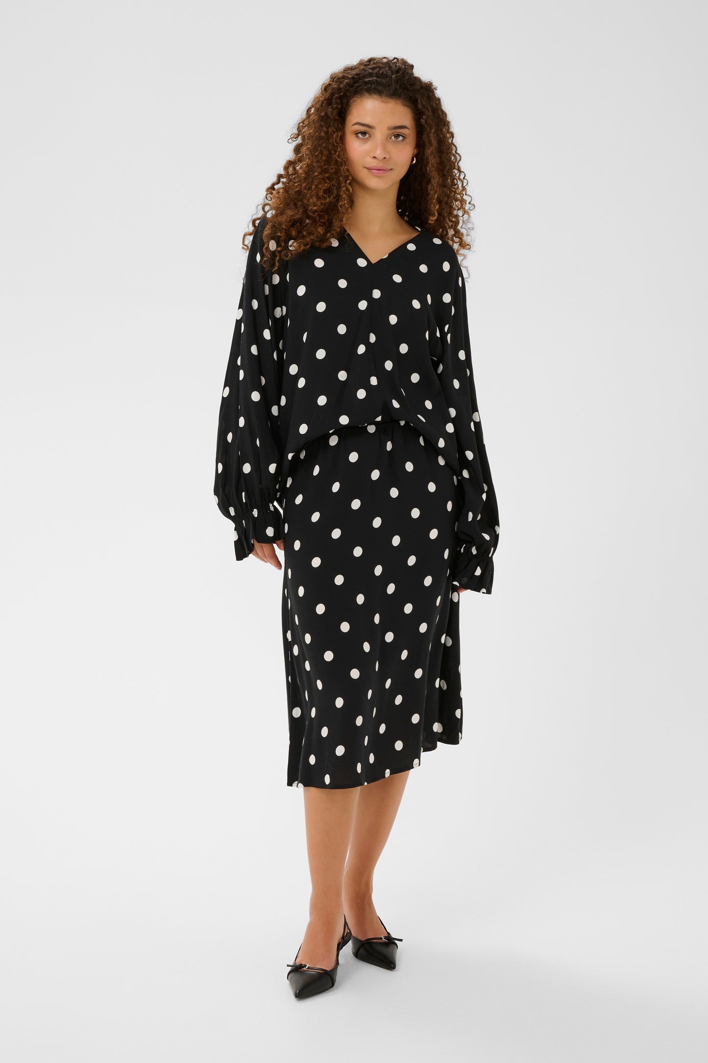 Paice Polka Dot Skirt by Saint Tropez Skirt Saint Tropez