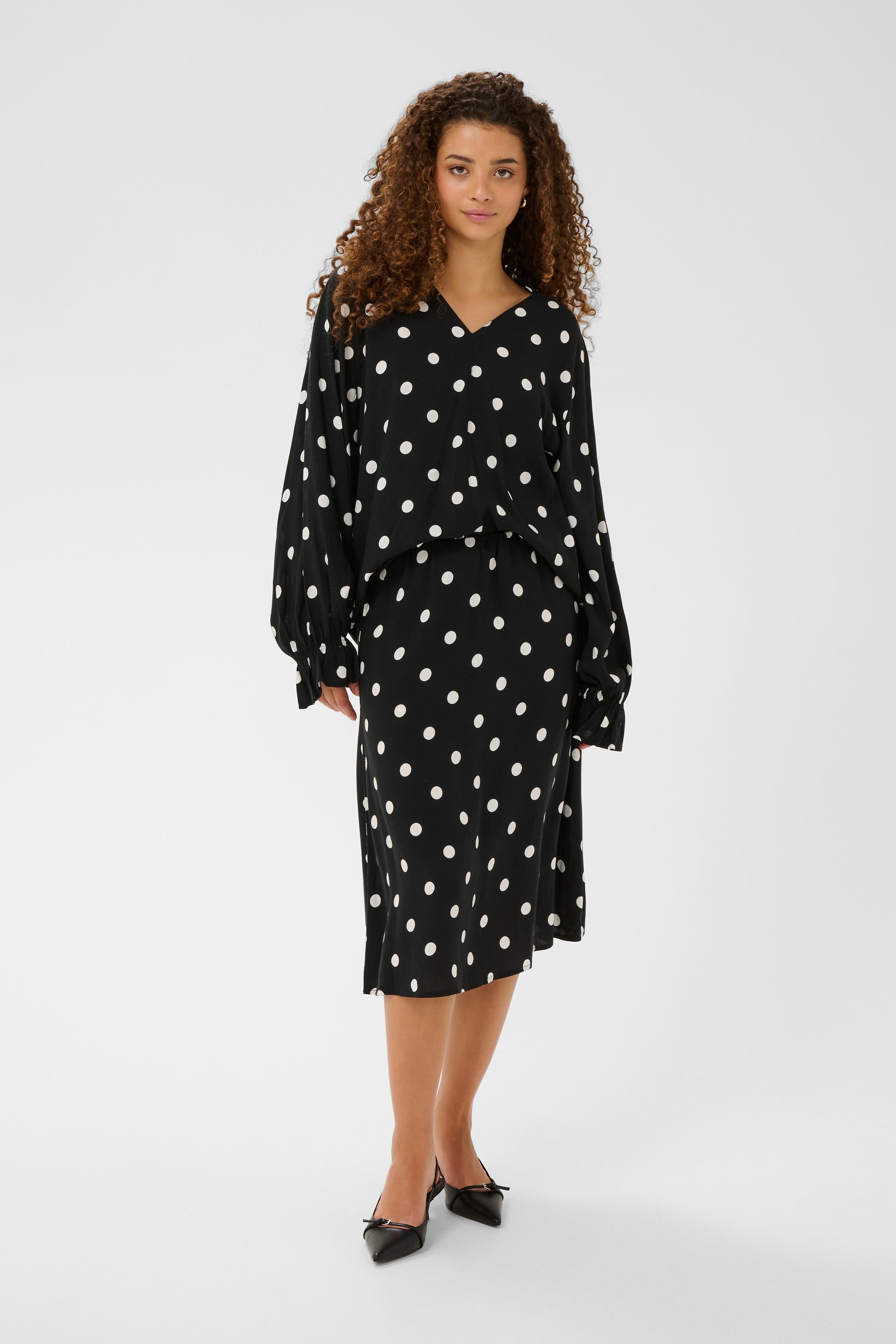 Paice Polka Dot Skirt by Saint Tropez Skirt Saint Tropez
