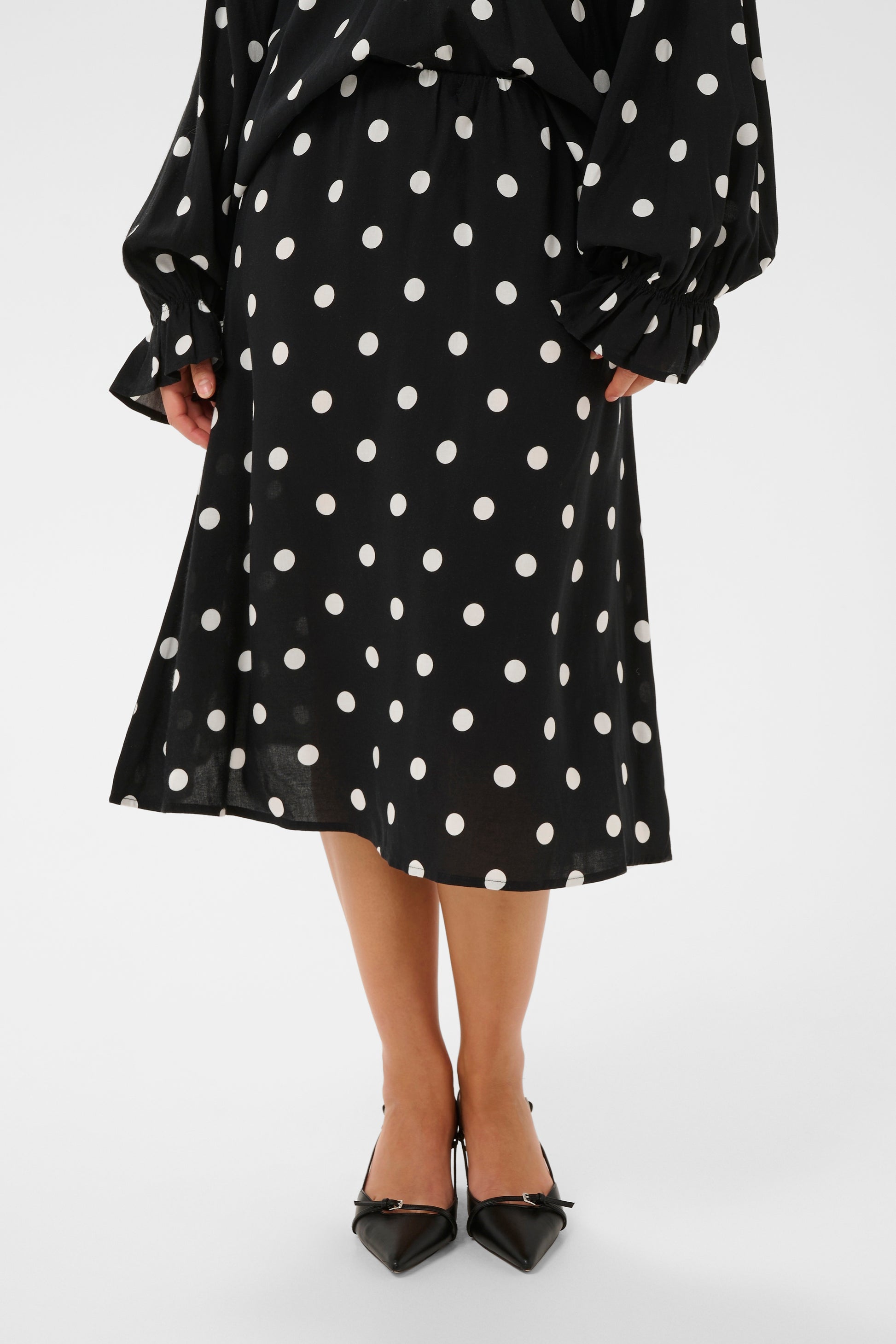 Paice Polka Dot Skirt by Saint Tropez Skirt Saint Tropez