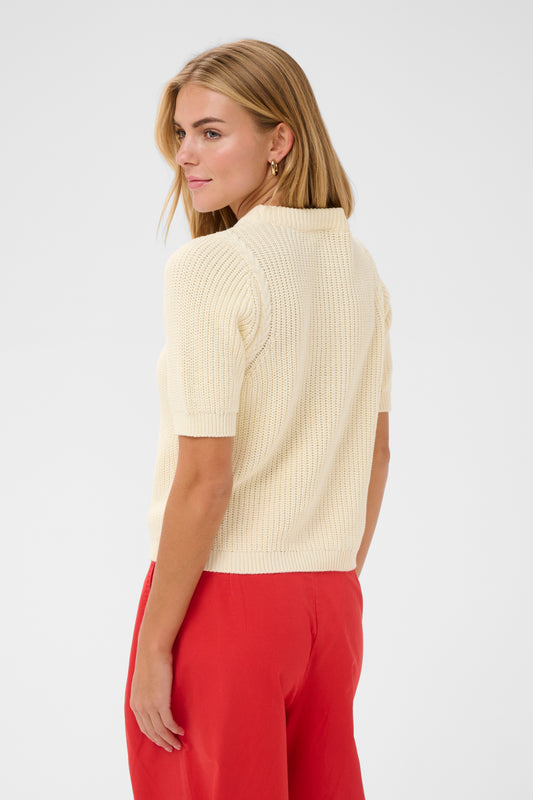 Pilia Short Sleeve Pullover by Saint Tropez Knitwear Saint Tropez