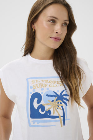 T-Shirt with Print by Saint Tropez