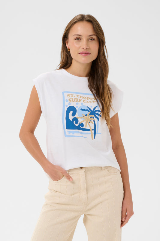 T-Shirt with Print by Saint Tropez