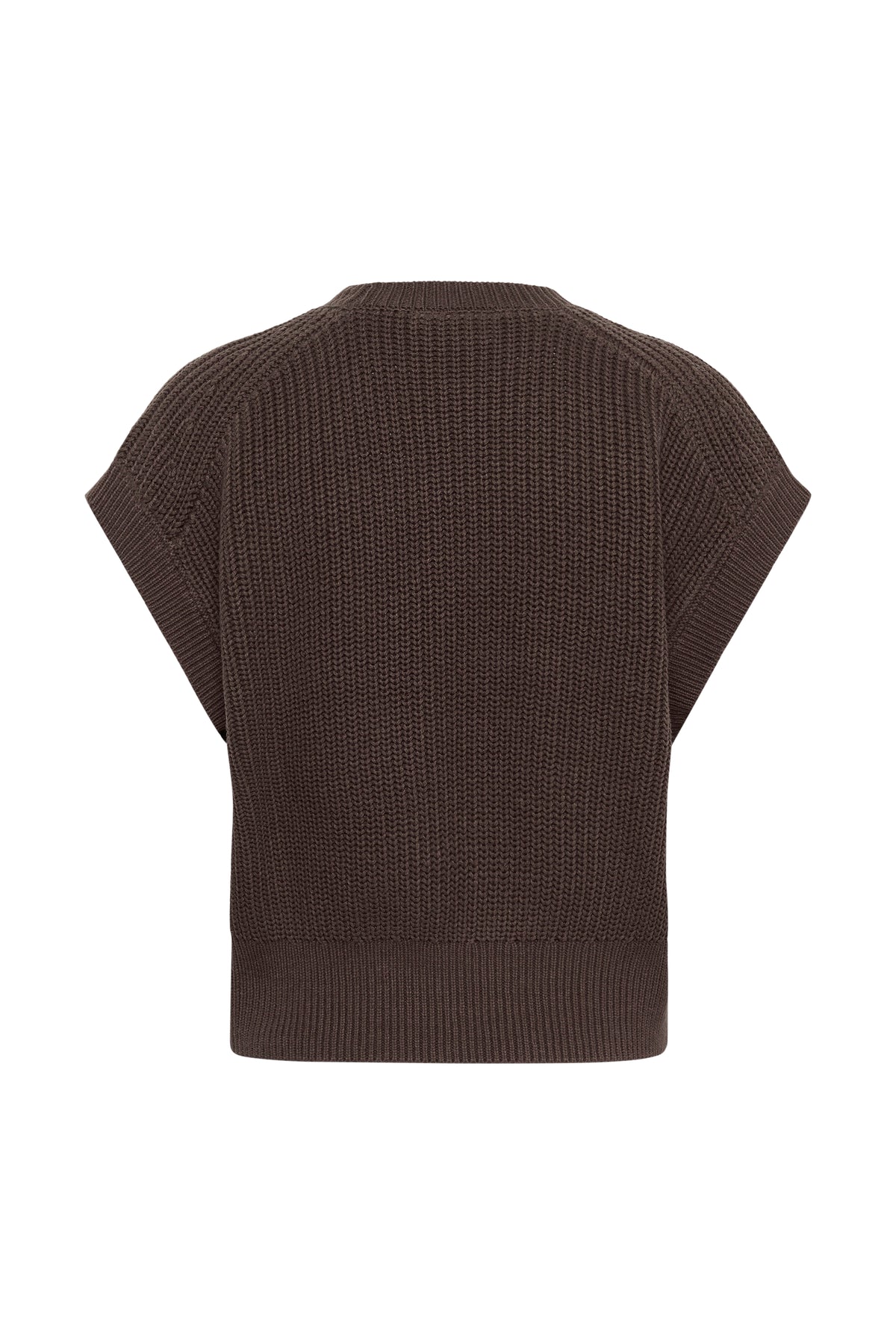 Trune Knit Waistcoat by Saint Tropez Knitwear & Sweaters SAINT TROPEZ
