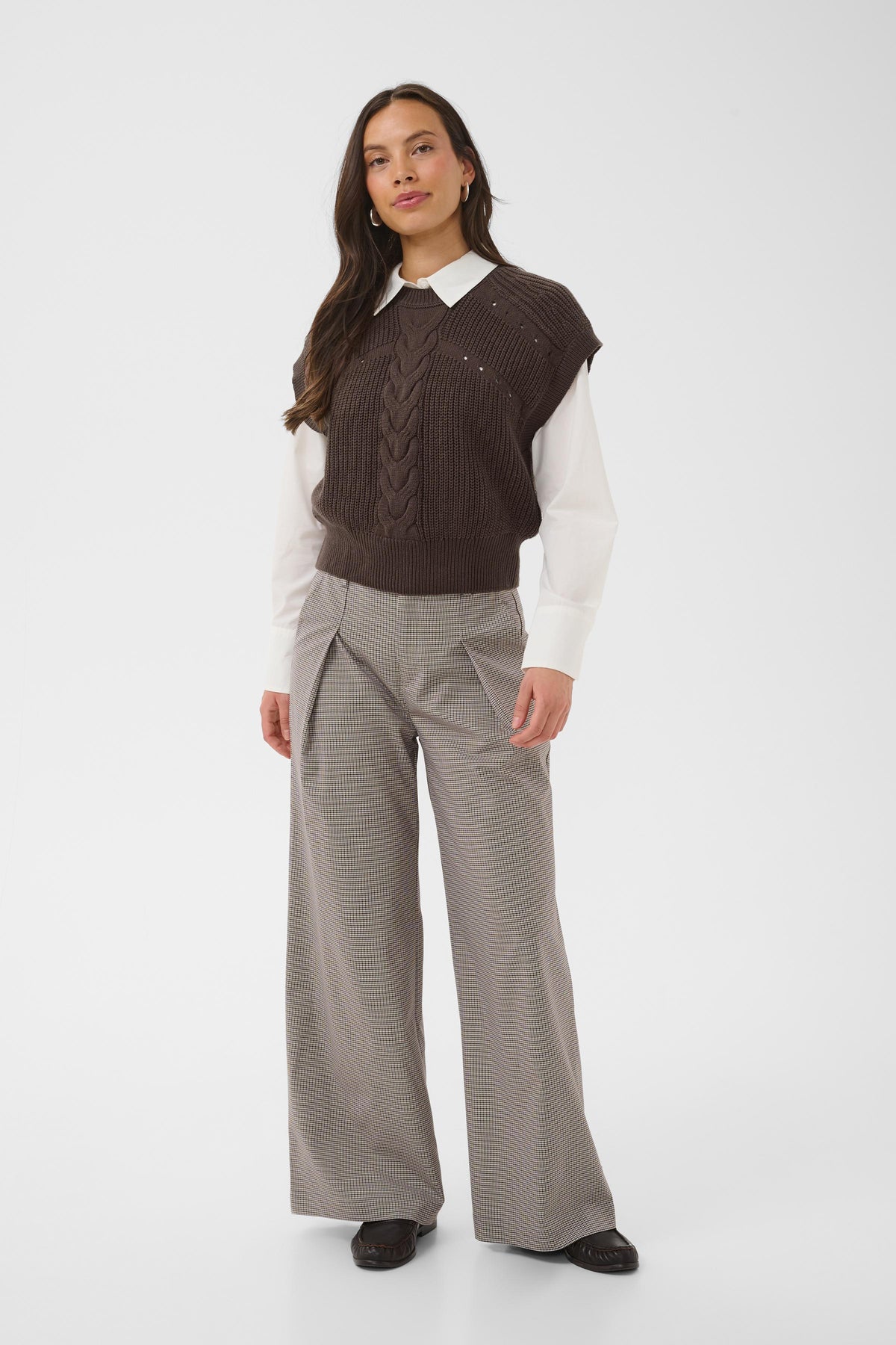 Trune Knit Waistcoat by Saint Tropez Knitwear & Sweaters SAINT TROPEZ