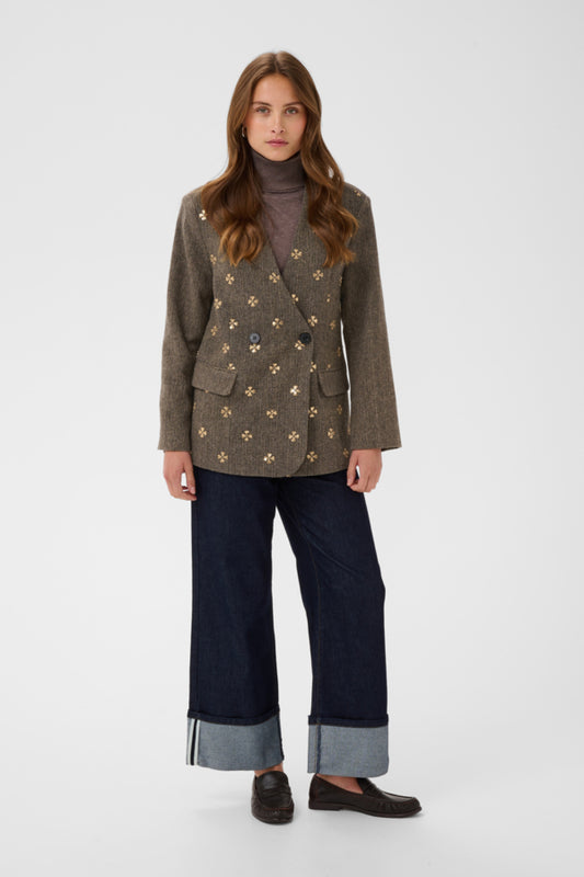 TerencianaSZ Wool-Blend Blazer by Saint Tropez Suiting SAINT TROPEZ