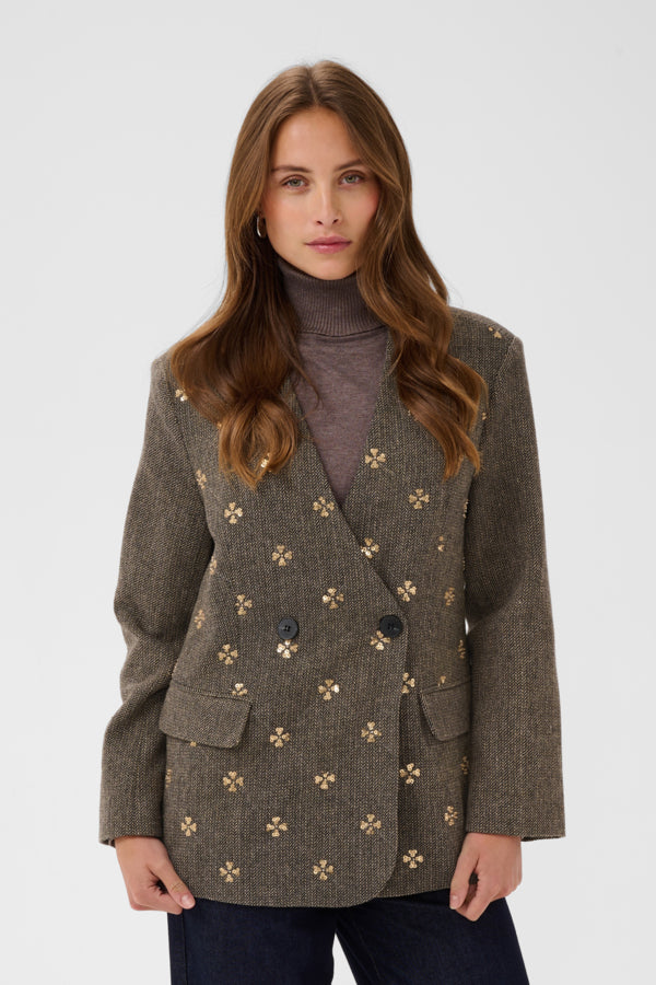 TerencianaSZ Wool-Blend Blazer by Saint Tropez Suiting SAINT TROPEZ