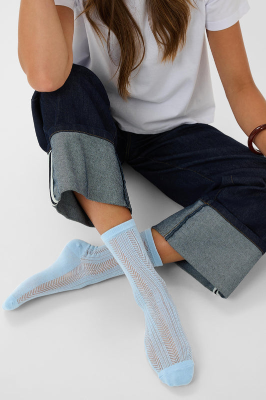 Tea Three-Pack Socks by Saint Tropez Wearable Accessories SAINT TROPEZ