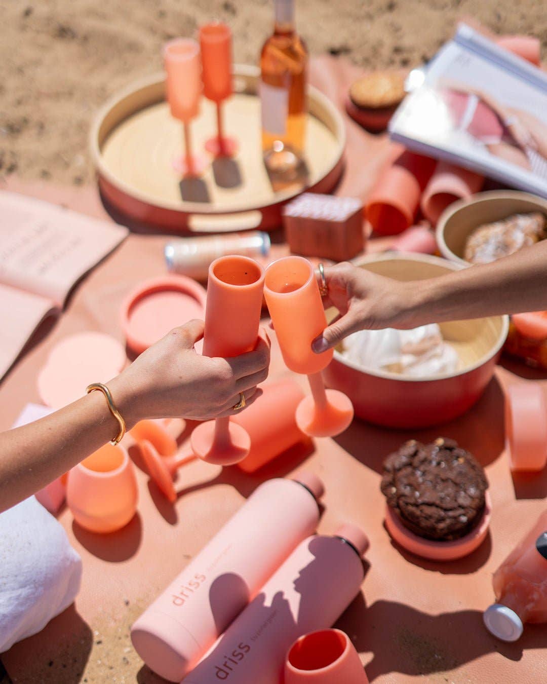 porter green | canada - Terra + peach | seff | silicone unbreakable champagne flute Mugs & Drinkware porter green | canada