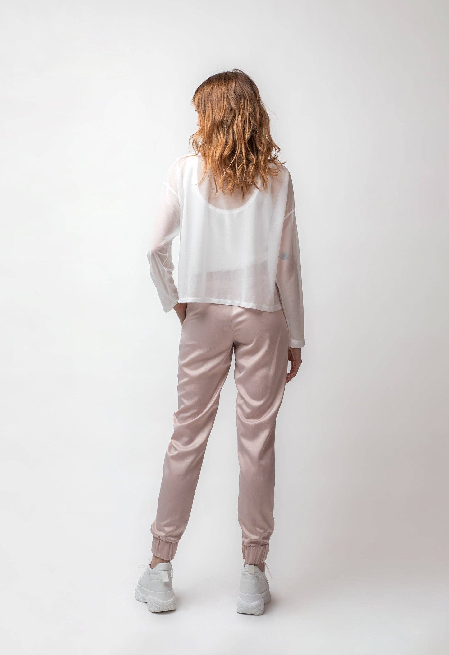 Kujaku Satin Joggers by Monarque