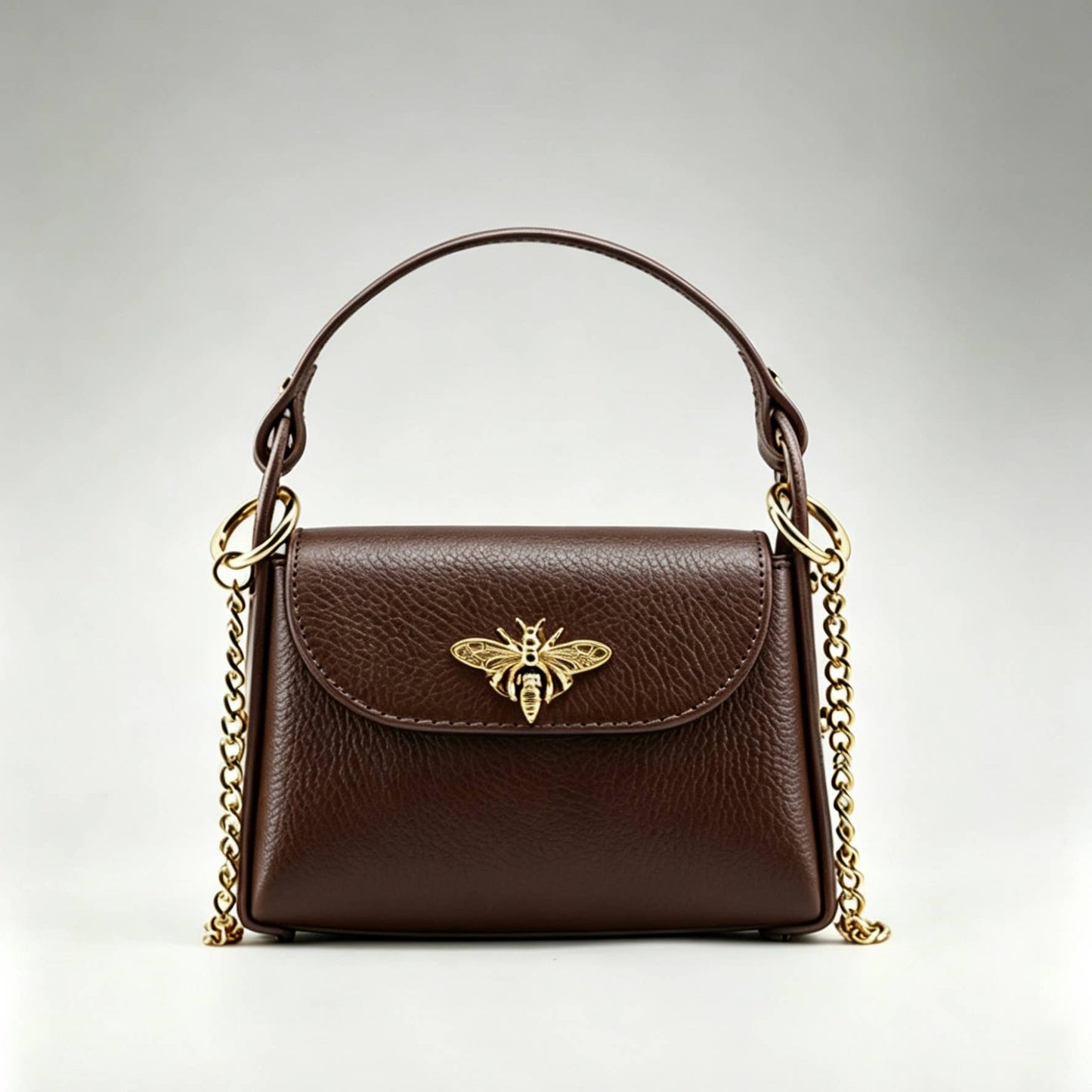 Bee Happy Mini Leather Crossbody Bag Purse Nanabags