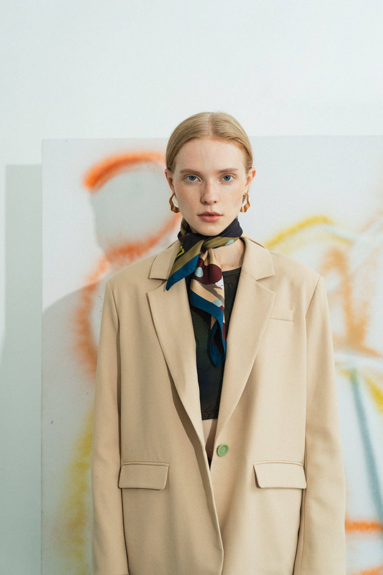 Silk Bandana by Lost Pattern NYC - Coffee Accessories Lost Pattern NYC