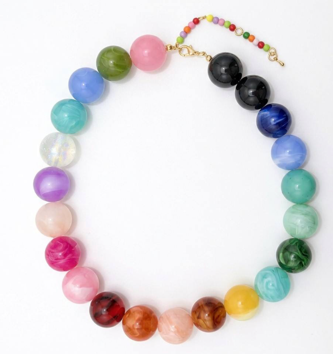 Genuine Gemstone Bead Necklace by Hoopla Jewelry HoopLa