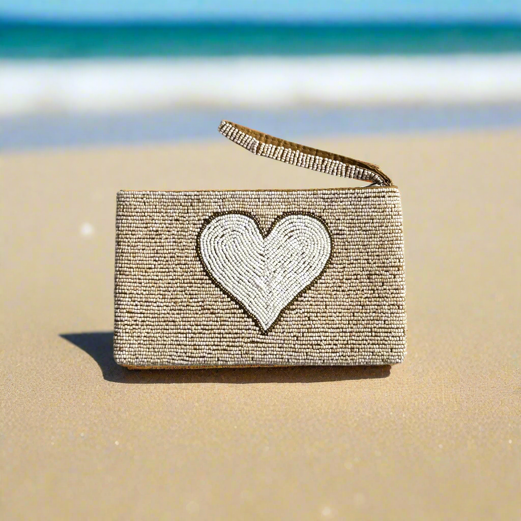 Beaded Heart Clutch by Suzie Blue Canada Purse Suzie Blue Canada