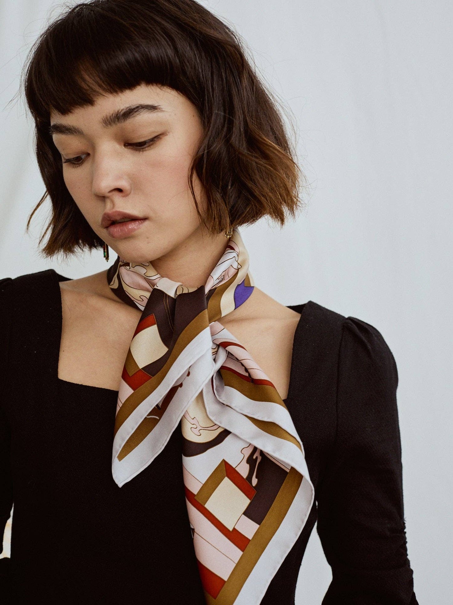 Bandana Silk Scarf by Lost Pattern NYC - "The Kiss" Accessories Lost Pattern NYC