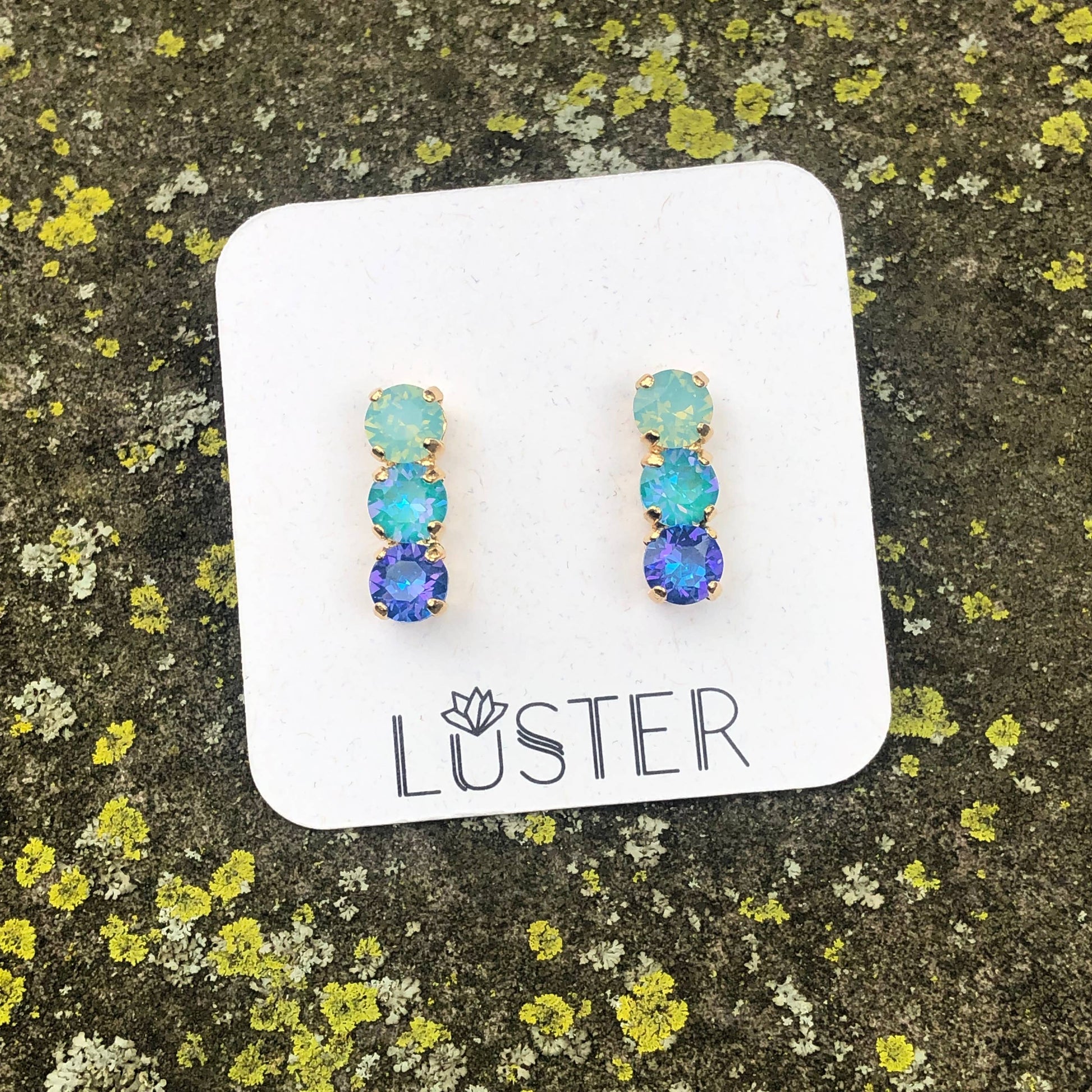 Trio Swarovski Crystal Earrings by Luster Jewelry LUSTER