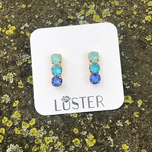 Trio Swarovski Crystal Earrings by Luster Jewelry LUSTER