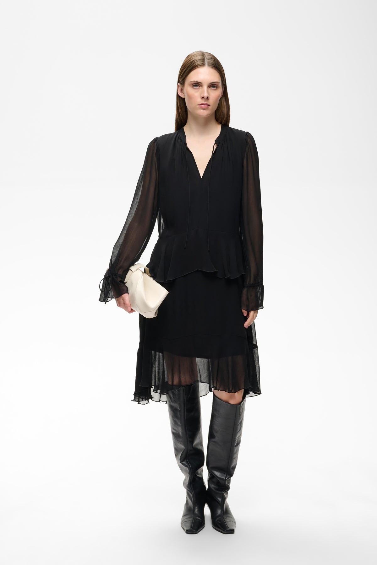 Messie Short Dress by InWear in Black — Lookbook Front (400)