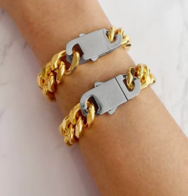 XXX Lock and Link Cuban Bracelet Bracelet HoopLa Style