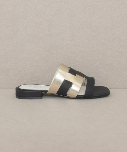 The Parker | Architectural Flat Summer Sandal by Oasis Society