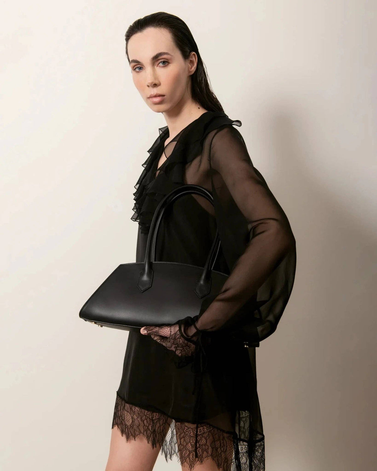 Large Genuine Box Calfskin Shoulder Bag Handbag Nanabags