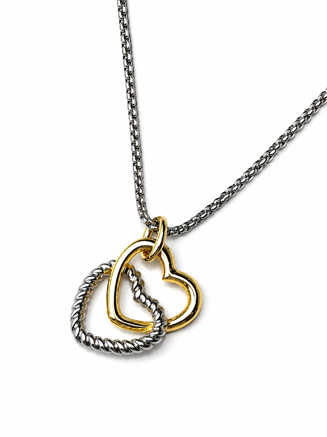 Intertwined Hearts Necklace Necklace King of Glitz