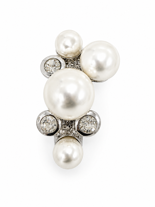 Pearl Luxe Cuff Bracelet Accessories King of Glitz