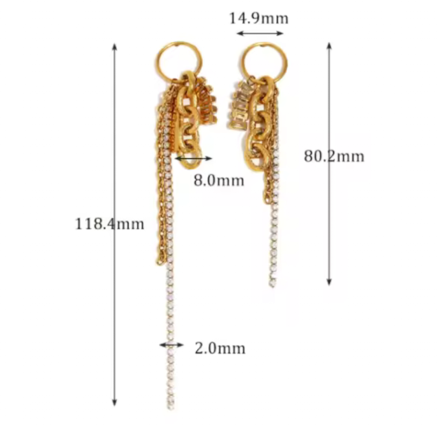 HoopLa - Stacked Hoop- Messy mix of texture PVD Waterproof Earrings Earrings HoopLa