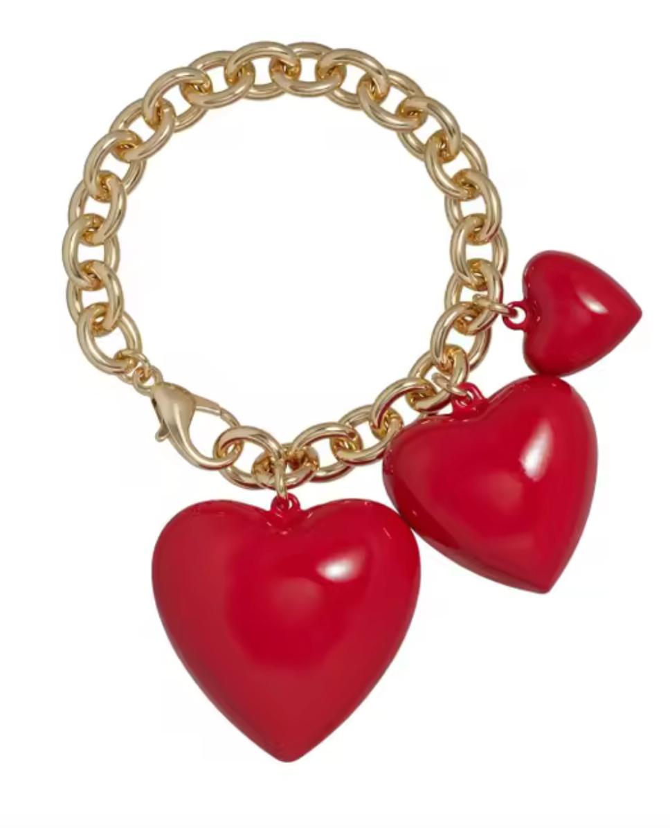 Have a Heart- Triple Heart Bracelet- Enamel Bracelet HoopLa Style