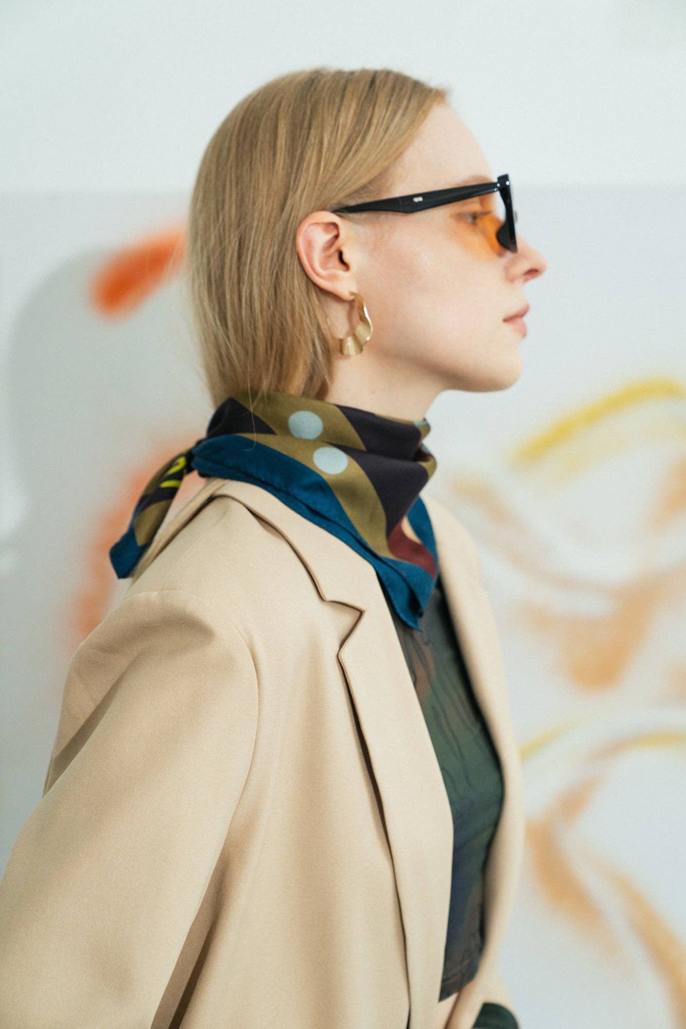 Silk Bandana by Lost Pattern NYC - Coffee Accessories Lost Pattern NYC