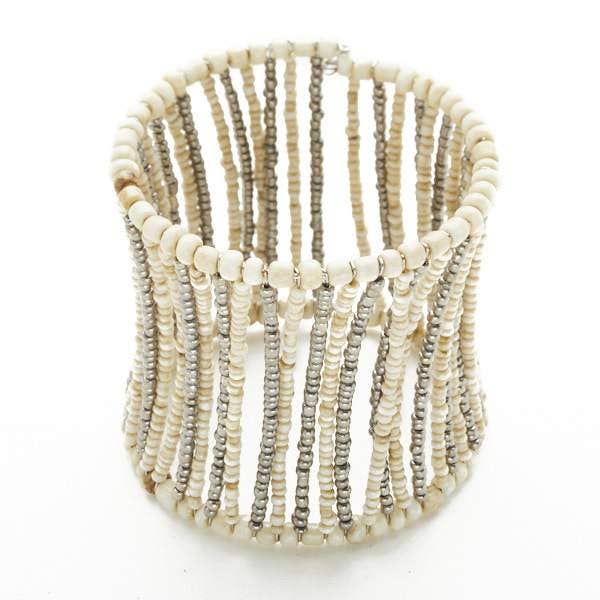 Cuff Beaded Column Bracelet