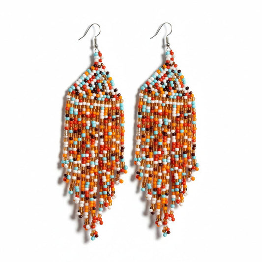 Beaded Tassel Earring by Suzie Blue Jewelry Suzie Blue Canada Multicolor