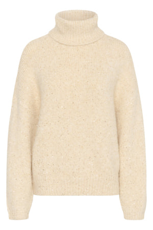 Priscilla Roll Neck by Culture Apparel Culture Beige