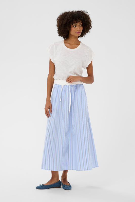Cuart Blue Striped Skirt by Culture Skirts & Shorts Culture Blue Stripe