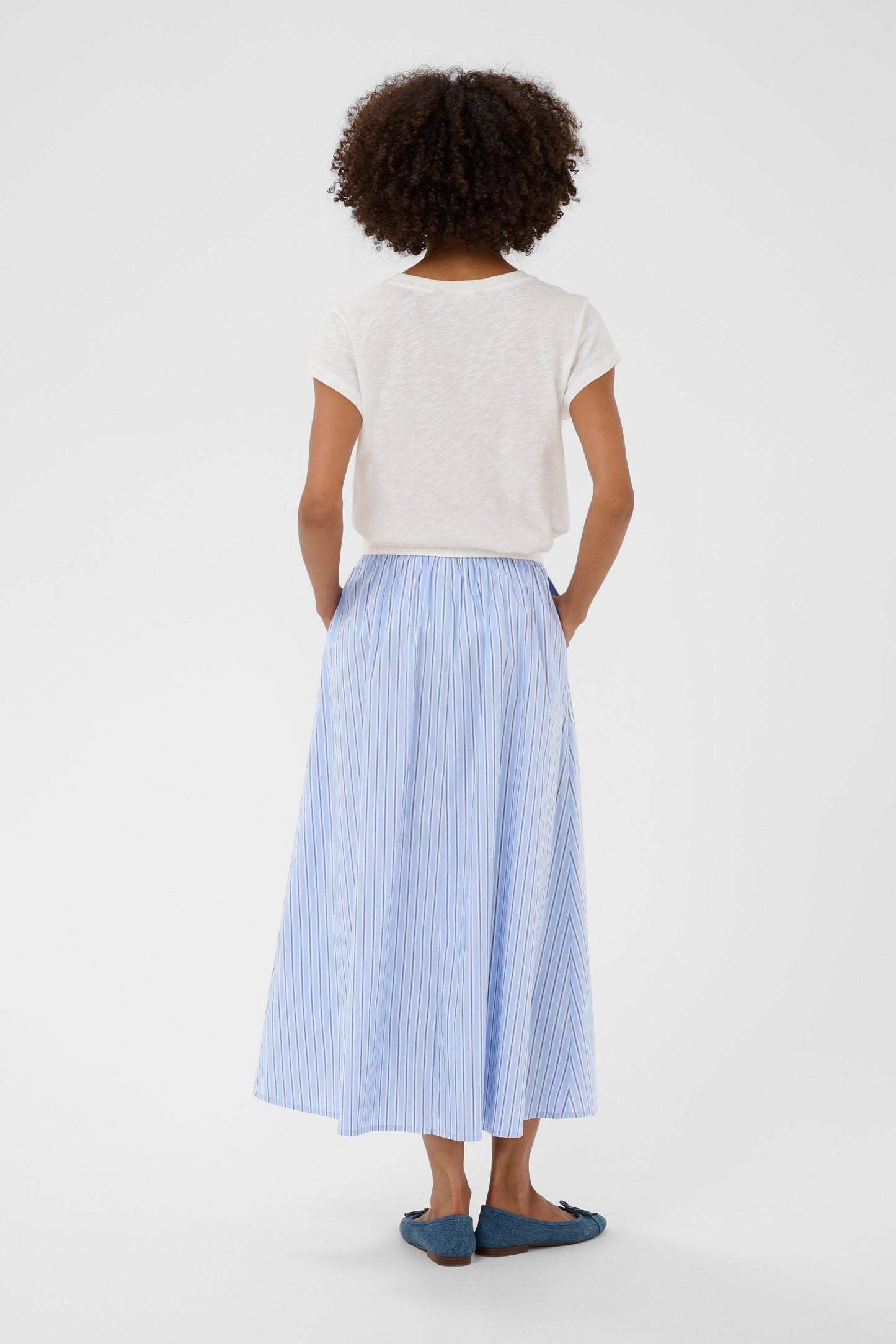 Cuart Blue Striped Skirt by Culture Skirts & Shorts Culture