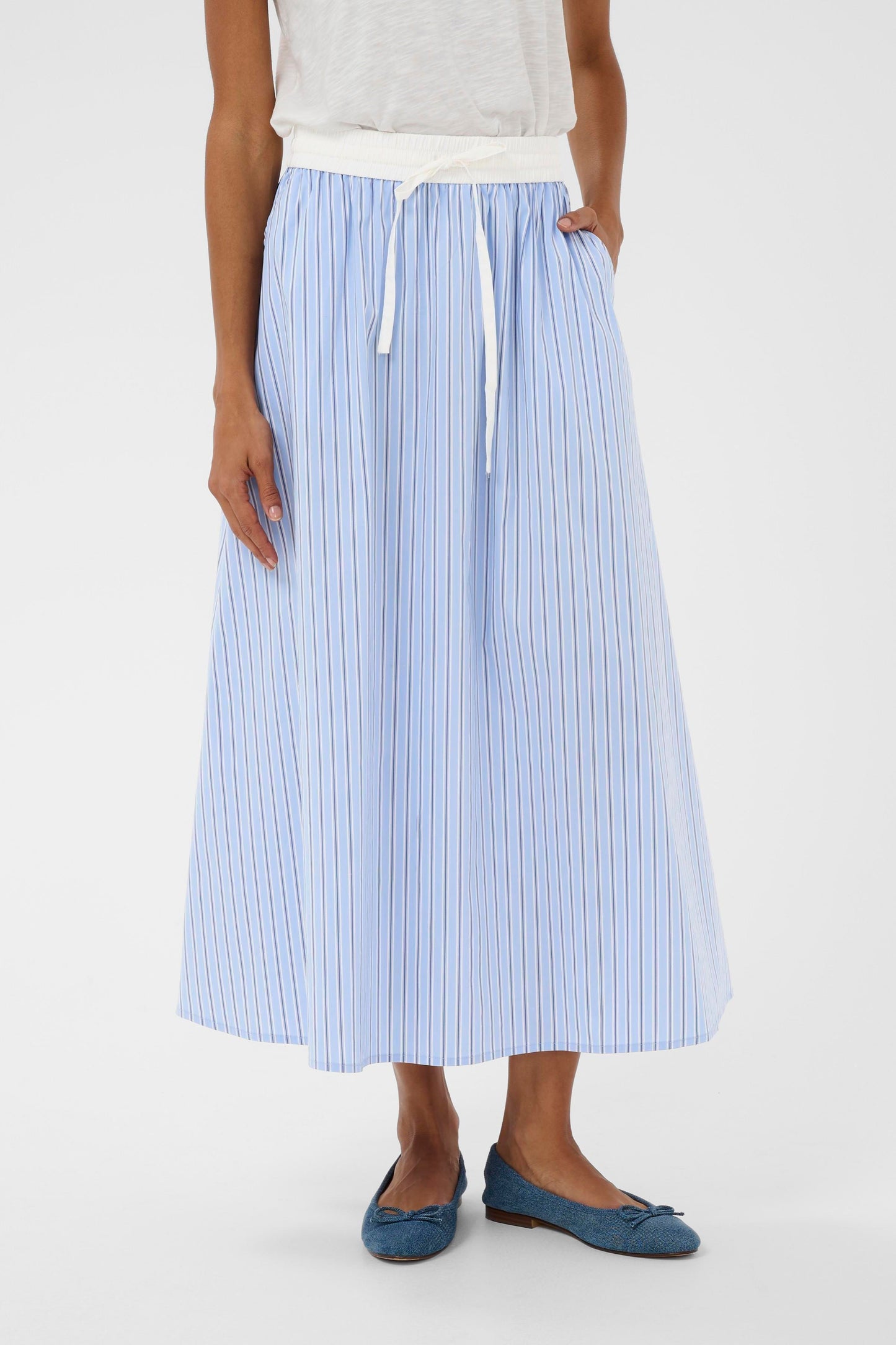 Cuart Blue Striped Skirt by Culture Skirts & Shorts Culture