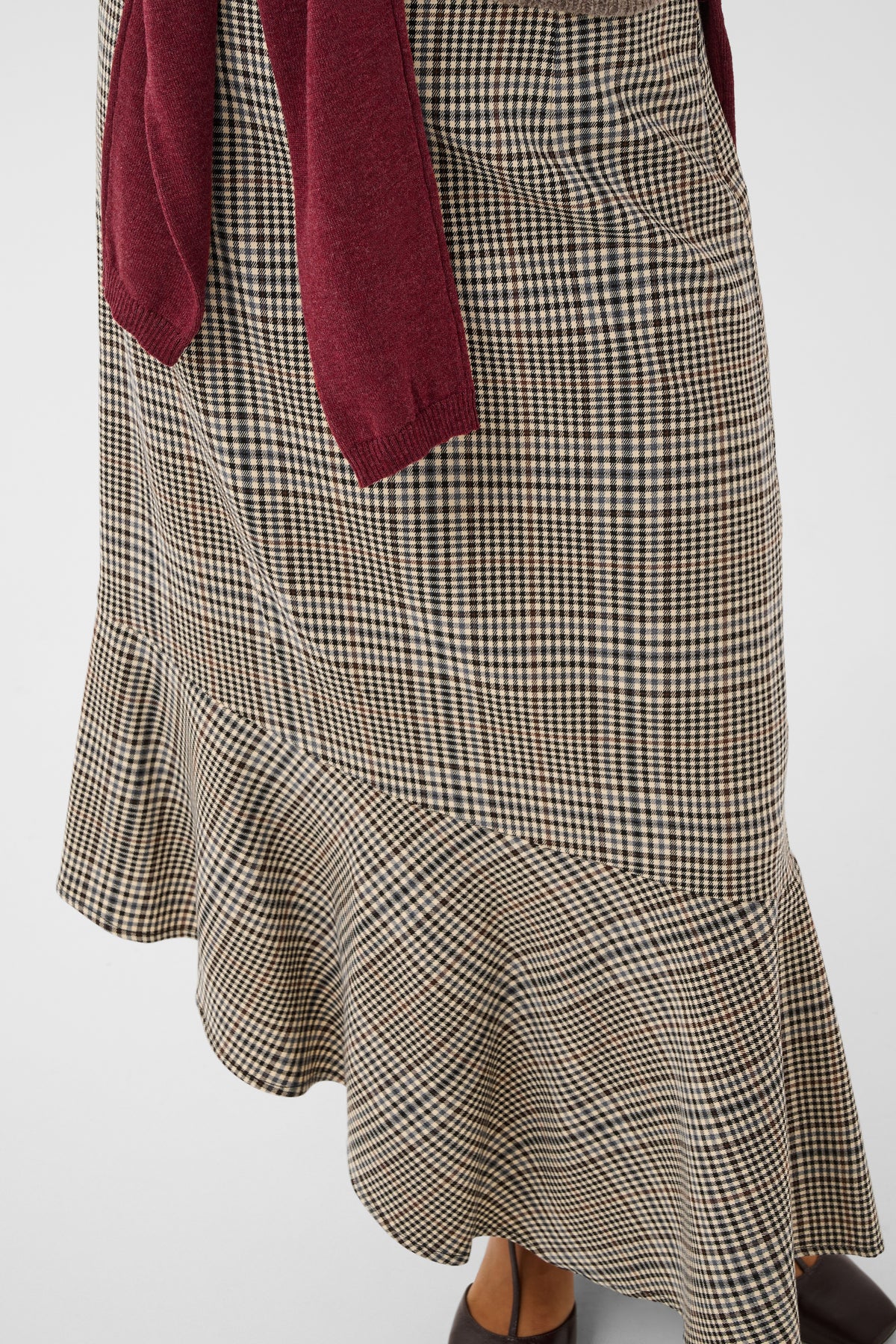 CUbirsen Long Skirt by Culture in Black Check - product image 8