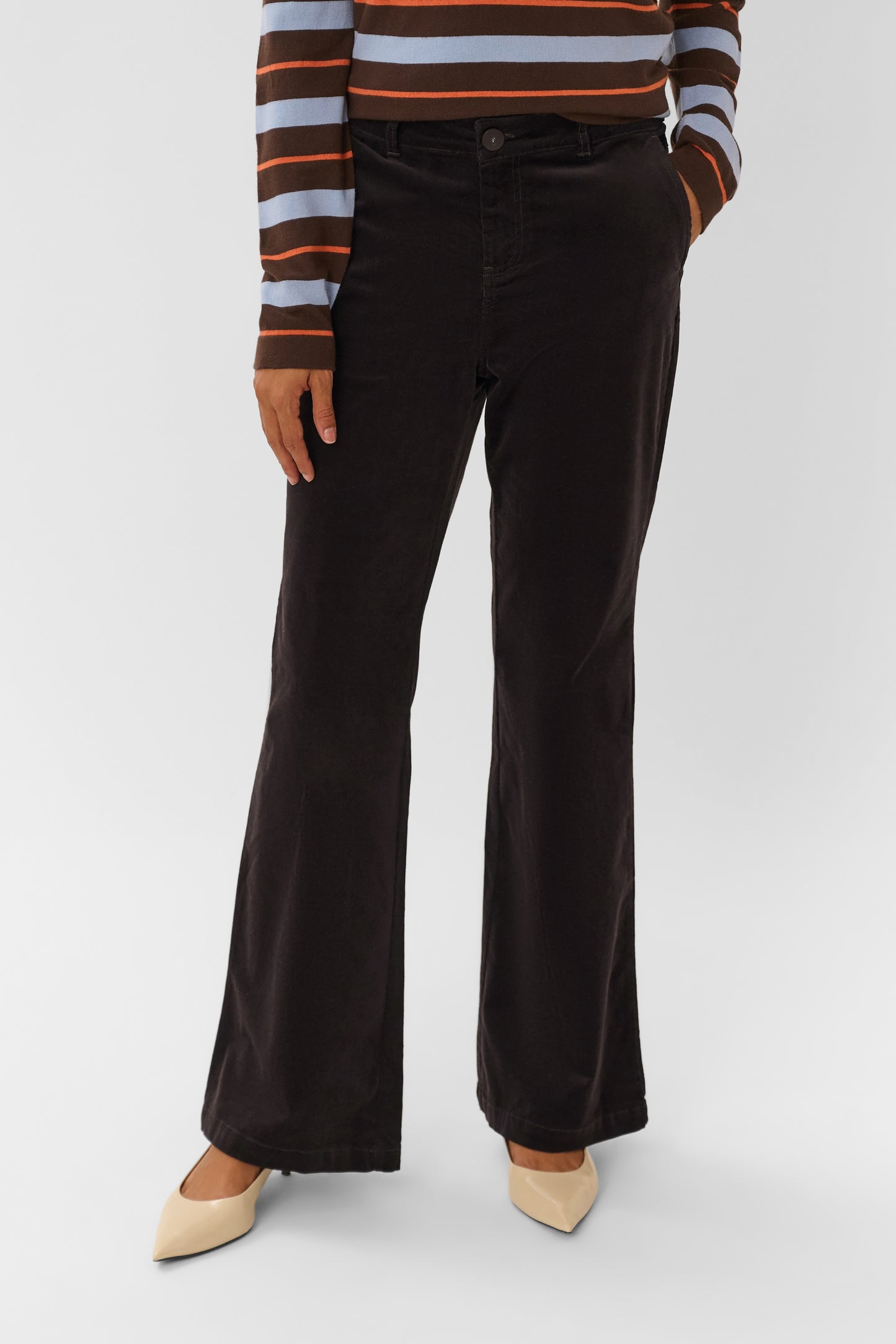 Tulum Flare Pants in Coffee Bean by Culture Pants & Bottoms CULTURE