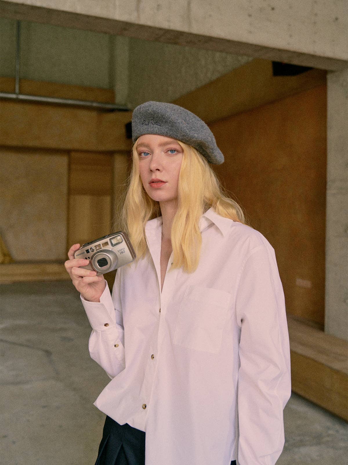 Wool Beret by Lost Pattern - Grey Accessories Lost Pattern NYC