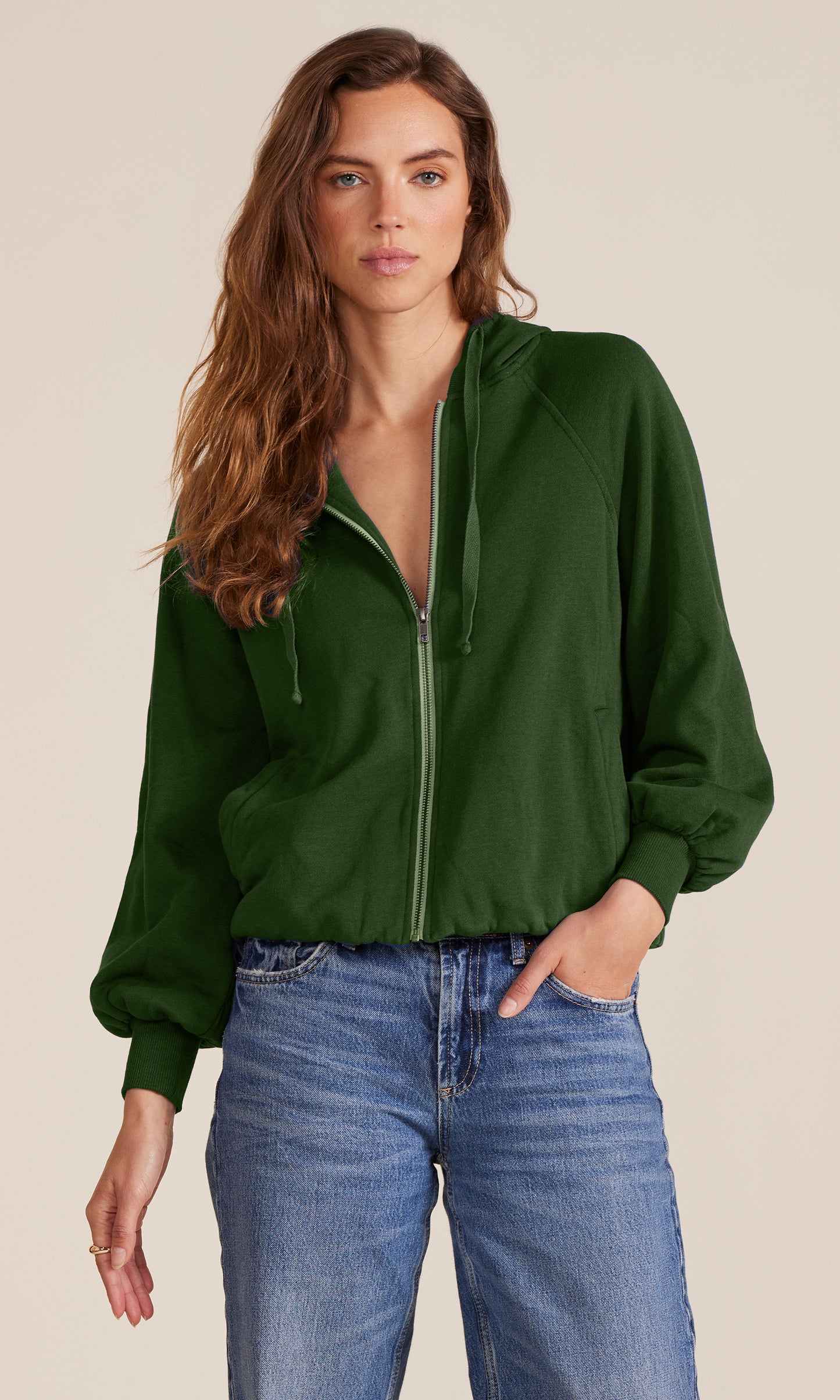 BUBBLE HEM HOOD JKT