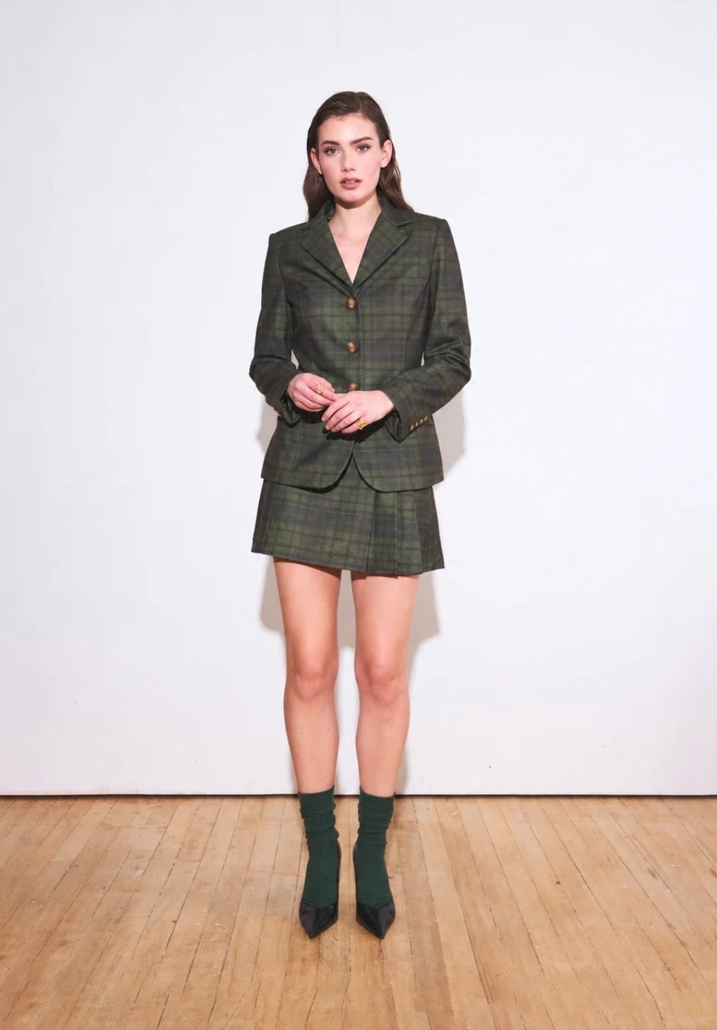 Mini Skort in Plaid by Hilary MacMillan