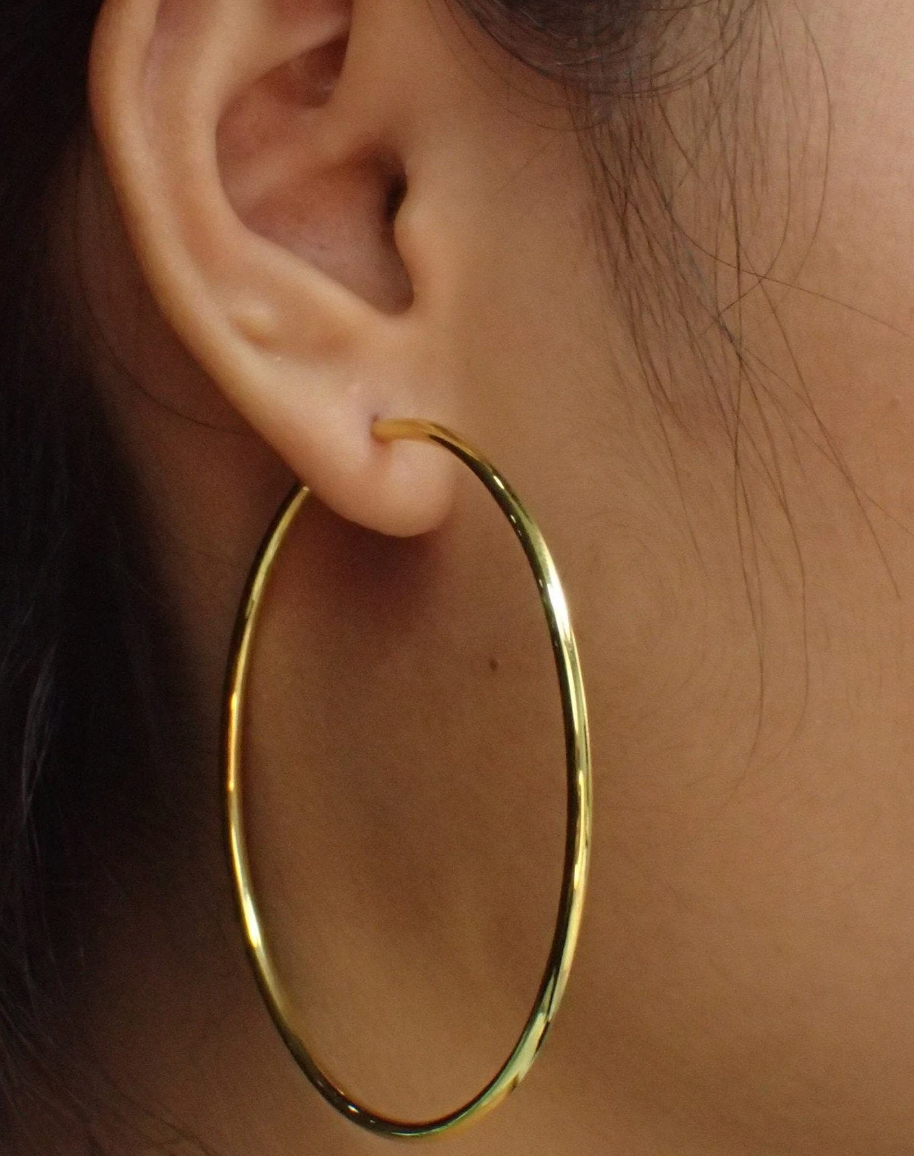 Thick and Bossy 14K Hoops by Hoopla