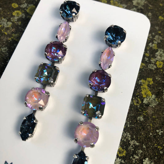 Swarovski Crystal Dangle Statement Earrings