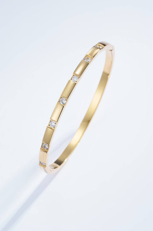 Rhinestone Bangle Bracelet Accessories BYREN | ÉLINE L'ATELIER Yellow gold