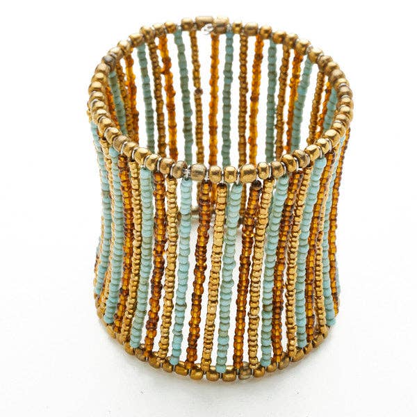 Cuff Beaded Column Bracelet