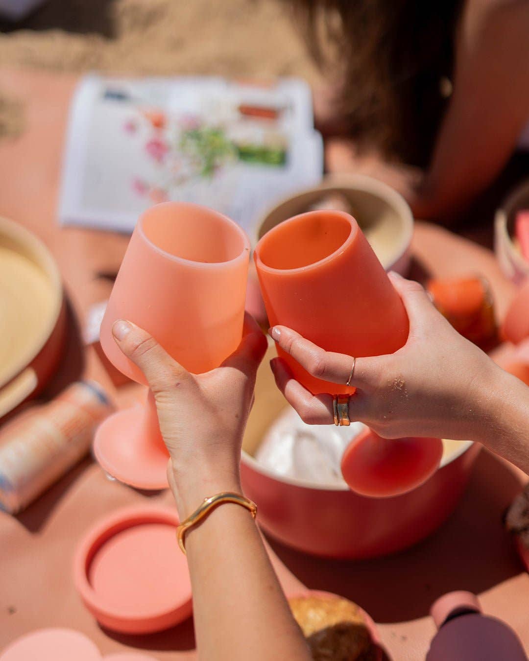 porter green | canada - Terra + peach | swepp | silicone unbreakable wine glasses Mugs & Drinkware porter green | canada