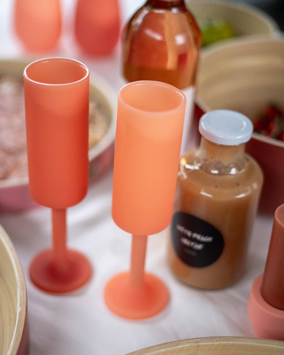 porter green | canada - Terra + peach | seff | silicone unbreakable champagne flute Mugs & Drinkware porter green | canada