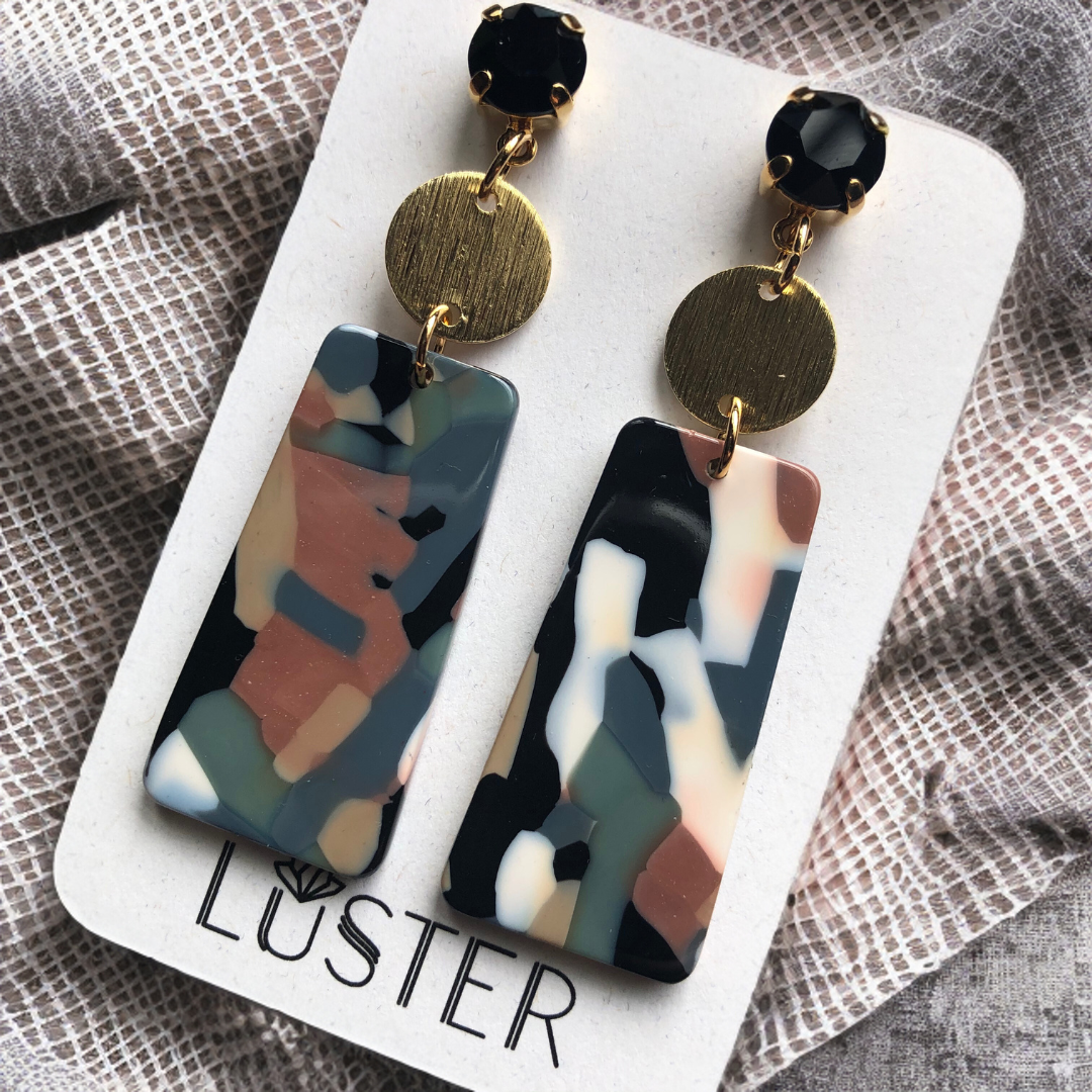 Trapezoid Acrylic Earrings by Luster Jewelry LUSTER