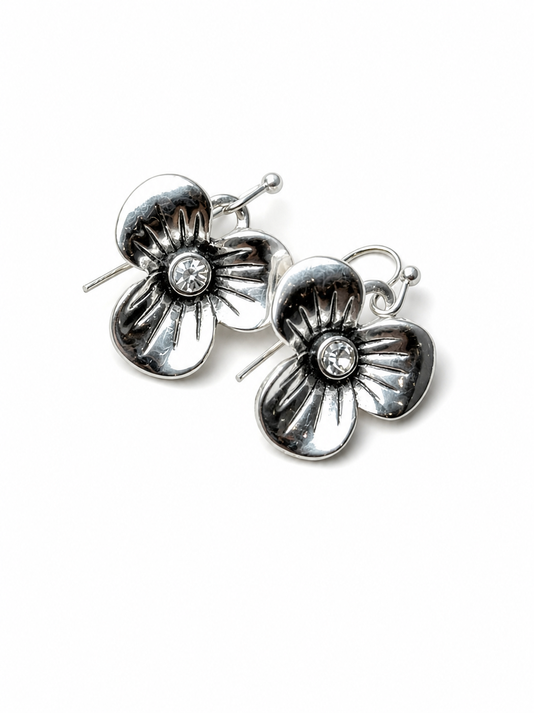 Crystal Bloom Drop Earrings Earrings King of Glitz