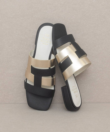 The Parker | Architectural Flat Summer Sandal by Oasis Society